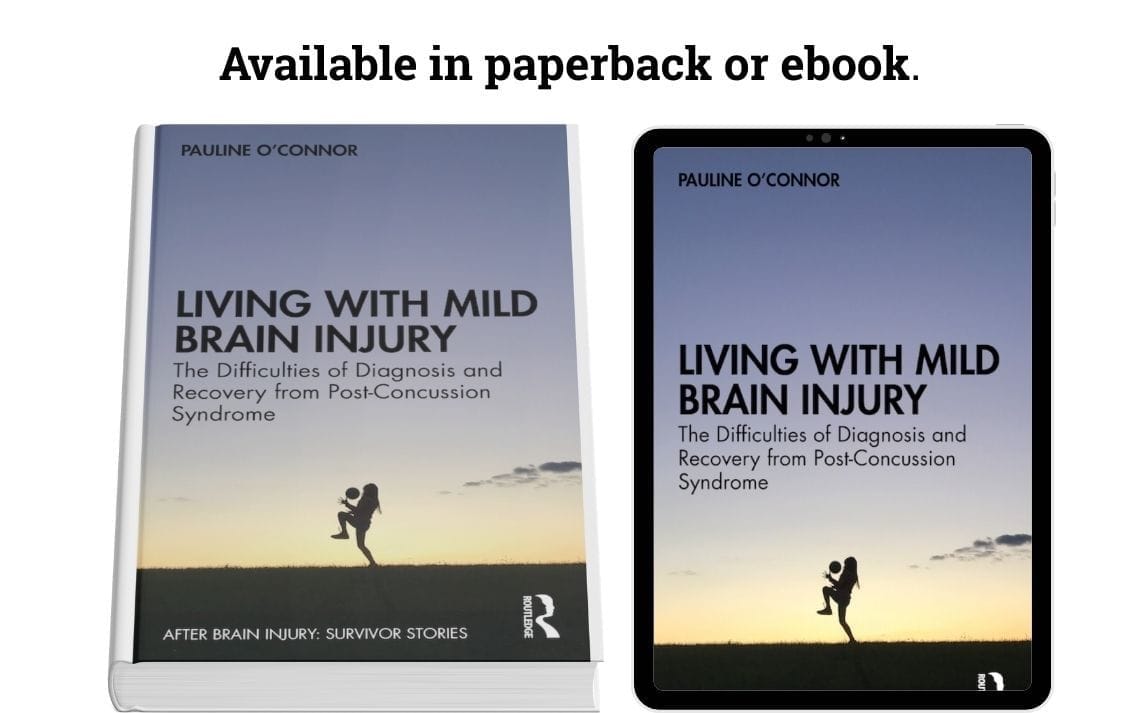 Cover images for the paperback and ebook of Living with Mild brain injury 